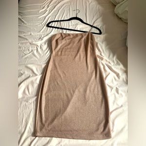 Rose Gold glitter shimmer homecoming/party dress, Size M